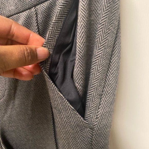 H by Halston Petite Wide-Leg Herringbone Pants with Pintuck Black size 16 - Picture 3 of 12